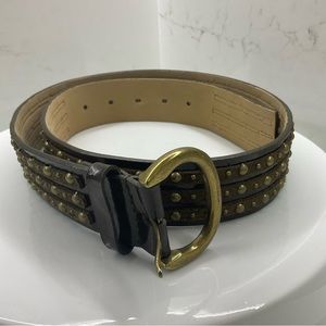 Nine West genuine leather studded belt size medium
